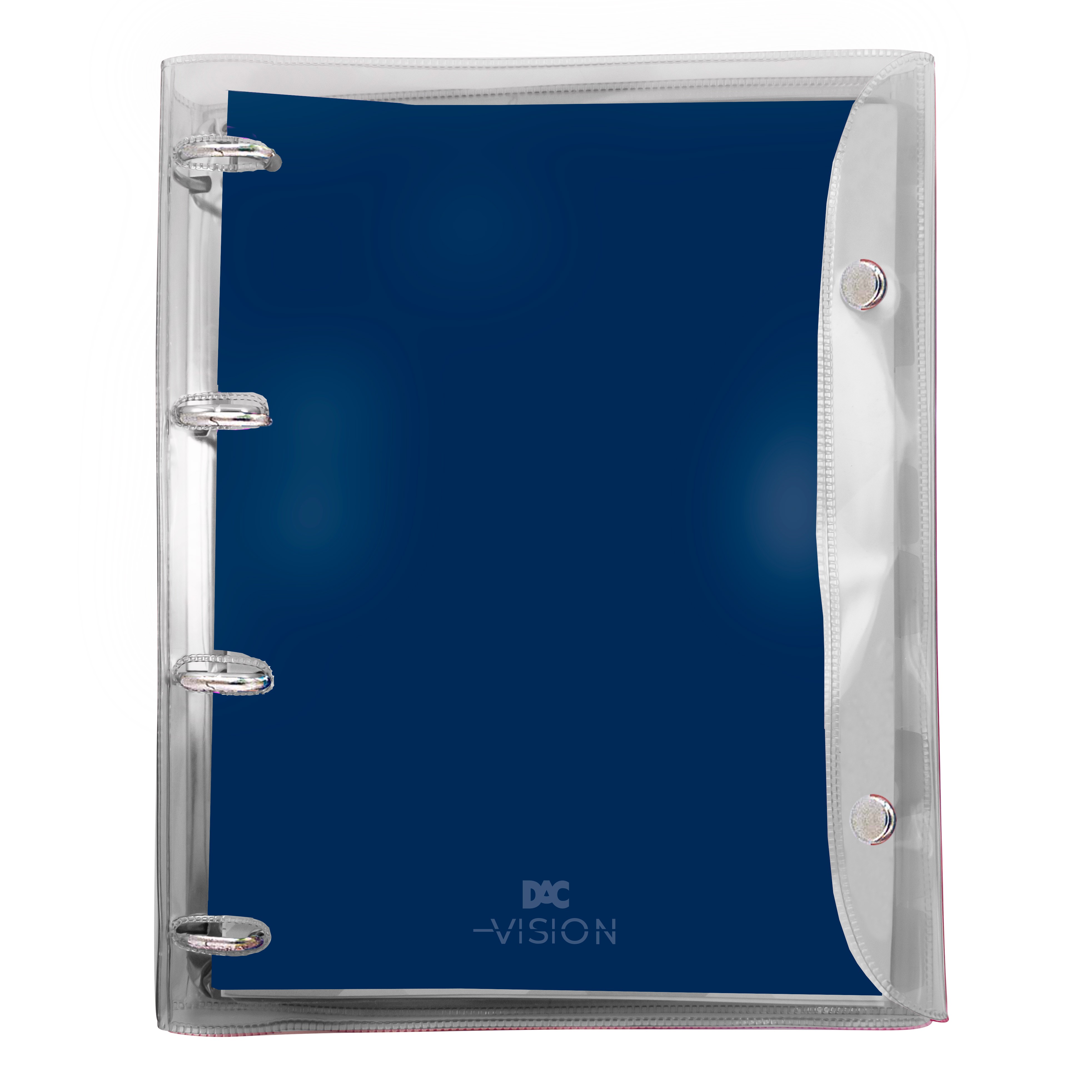 Fichário Colegial PVC Cristal Vision Azul - 3989