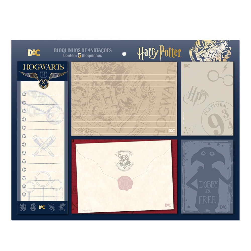 Bloco de Anotações Harry Potter - Kit com 5 modelos - 4623