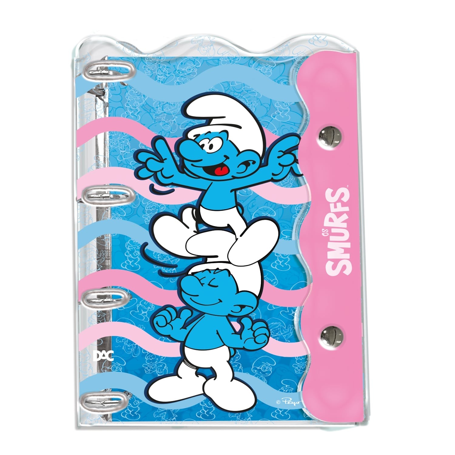 Fichário Universitário PVC Cristal Smurfs - 5315