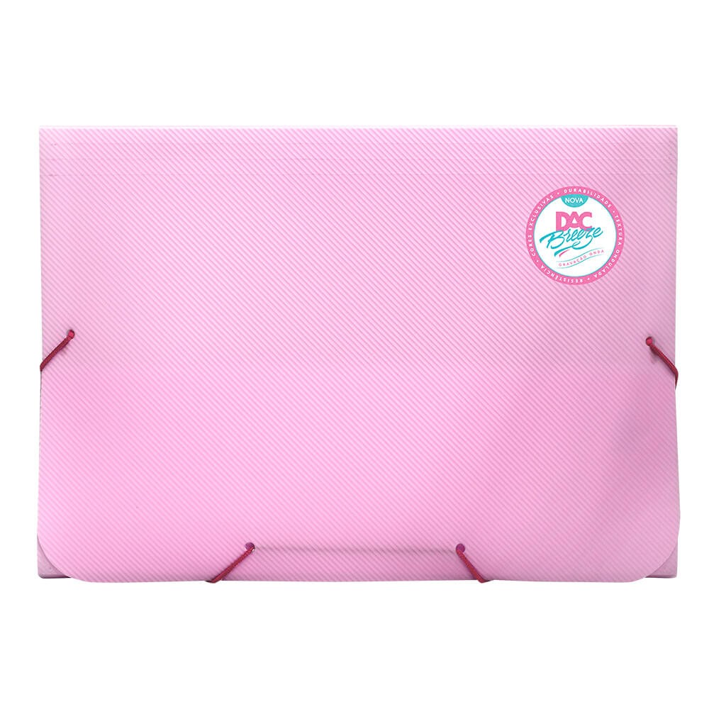 Pasta Sanfonada A4 com 12 Divisões Breeze Rosa - 811PP-RS