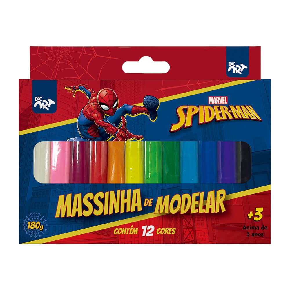 Massinha de Modelar 12 Cores Homem Aranha - 4698