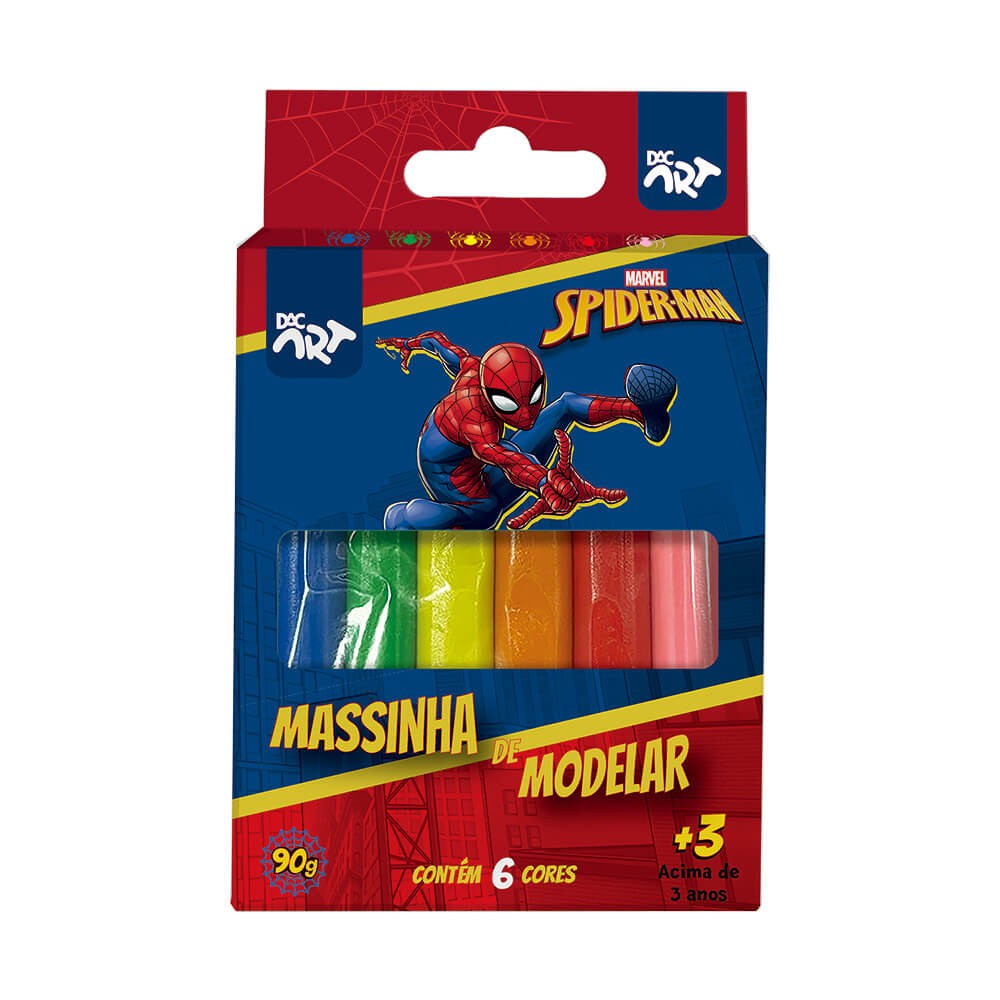 Massinha de Modelar 6 Cores Homem Aranha - 4694
