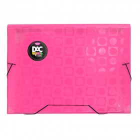 Pasta Sanfonada A4 com 12 Divisões Color Bubble Rosa - 912PP-RS
