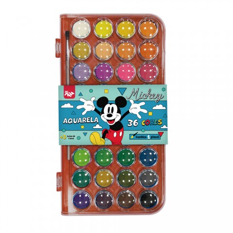 Paleta de Tinta Aquarela 36 Cores Mickey - 4715