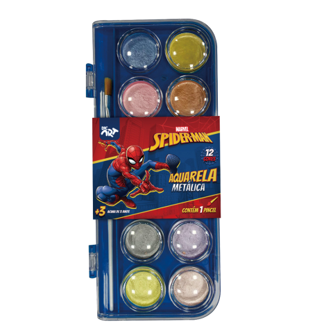 Paleta de Tinta Aquarela Metálica Homem Aranha - 4722