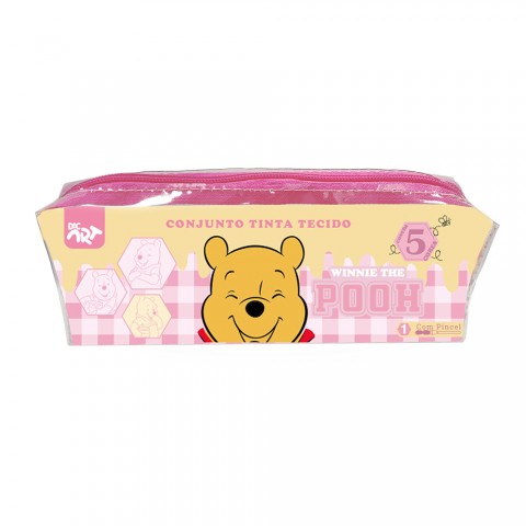 Kit Estojo com Tinta de Tecido Pooh - 4993