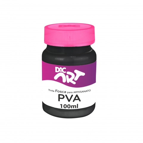 Tinta PVA Fosca 100ml Preta - 26002-2